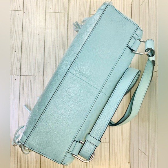 Sold🚨Fossil Turquoise Ice Parker Laptop Back pack w/ top Handle & Fringe design - Picture 6 of 13